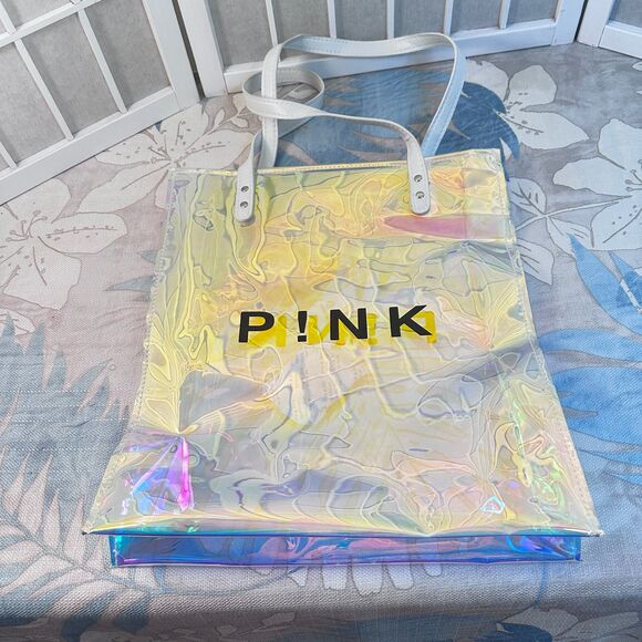 PINK Summer Carnival VIP  Tote Bag Iridescent PINK Tote Bag. - Picture 8 of 11